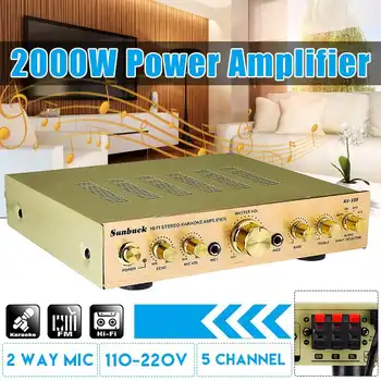 2000W HIFI Stereo Power Amplifier 110V 220V 5 Channel Equalizer bluetooth 5.0 Car Amplifier Home Theater Amplifiers Audio
2000W HIFI Stereo Power Amplifier 110V 220V 5 Channel Equalizer bluetooth 5.0 Car Amplifier Home Theater Amplifiers Audio