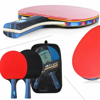 1 Pair Table tennis racket Professional Ping Pong Paddle Bat 3pcs Balls Bag Sets
1 Pair Table tennis racket Professional Ping Pong Paddle Bat 3pcs Balls Bag Sets