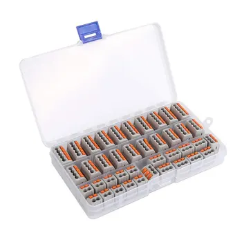 40pcs/set Wire Connector Insulating Conductor Clamp With Box Terminal Block Assortment Electrical Push In Reusable Home Mini
40pcs/set Wire Connector Insulating Conductor Clamp With Box Terminal Block Assortment Electrical Push In Reusable Home Mini