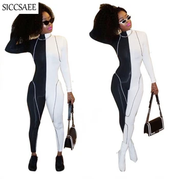 Black And White Patchwork Jumpsuits And Rompers For Women Long Sleeve Tight Slim Fit Bodycon Bandage Leotard Sexy Body Feminino
Black And White Patchwork Jumpsuits And Rompers For Women Long Sleeve Tight Slim Fit Bodycon Bandage Leotard Sexy Body Feminino