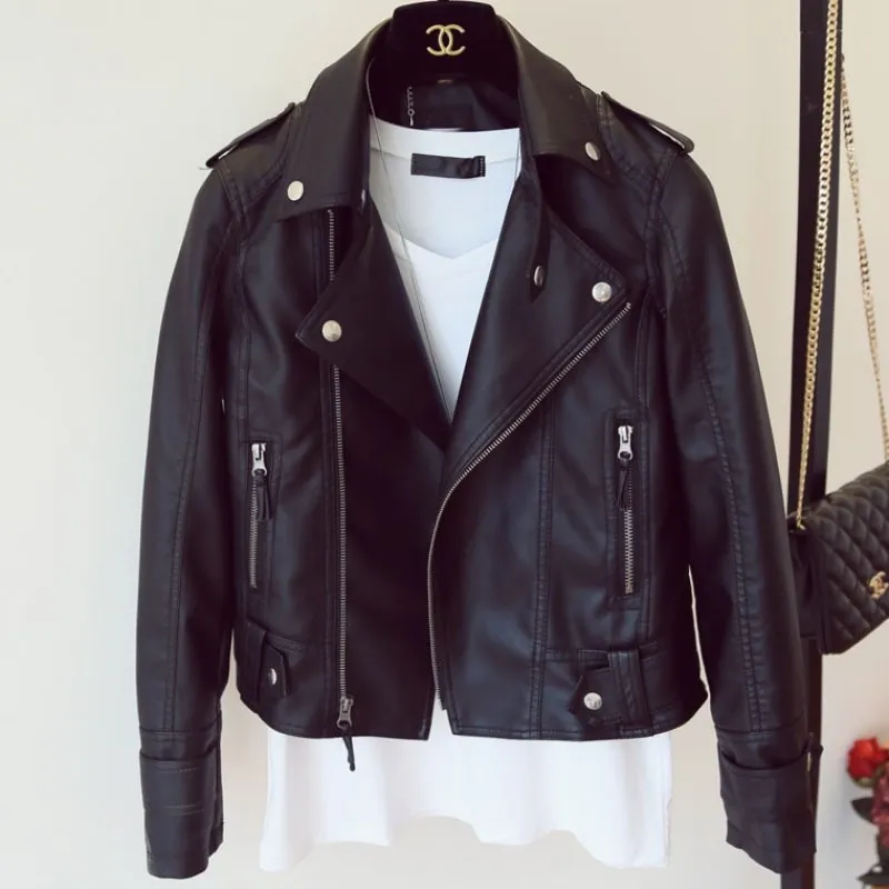 2019 New Spring Autumn Faux Leather Jacket Fashion Women Slim Biker Motorcycle Pu Coats Ladies Zipper Pink Punk Korean Jackets
2019 New Spring Autumn Faux Leather Jacket Fashion Women Slim Biker Motorcycle Pu Coats Ladies Zipper Pink Punk Korean Jackets