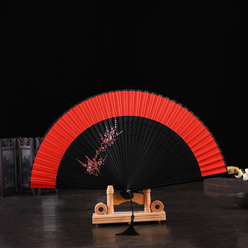 Китайский веер древний ветер складной японский Вишневый цветок кролик