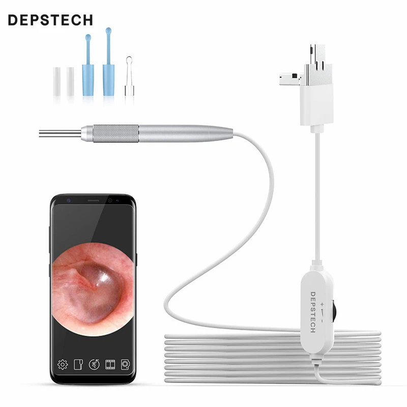 DEPSTECH NTE390 USB Otoscope 720P HD Ear Inspection Camera with 6 Adjustable LED Endoscope for Android Phone and Windows/Mac PC
DEPSTECH NTE390 USB Otoscope 720P HD Ear Inspection Camera with 6 Adjustable LED Endoscope for Android Phone and Windows/Mac PC