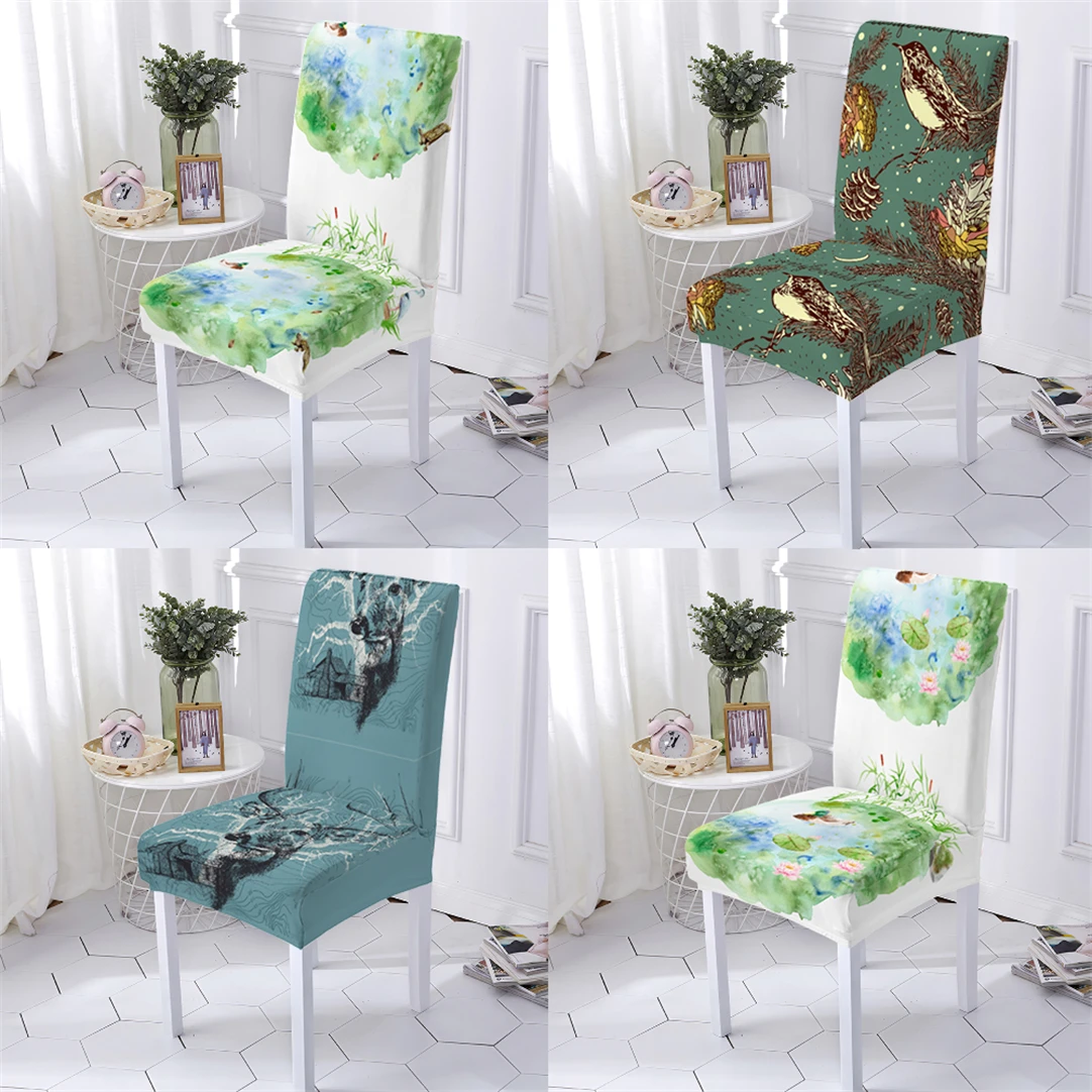 

Plant Animal Style Covers For Chairs Elastic Chairs Covers For Chair Flowers Pattern Modern Dining Chair Cover Home Stuhlbezug