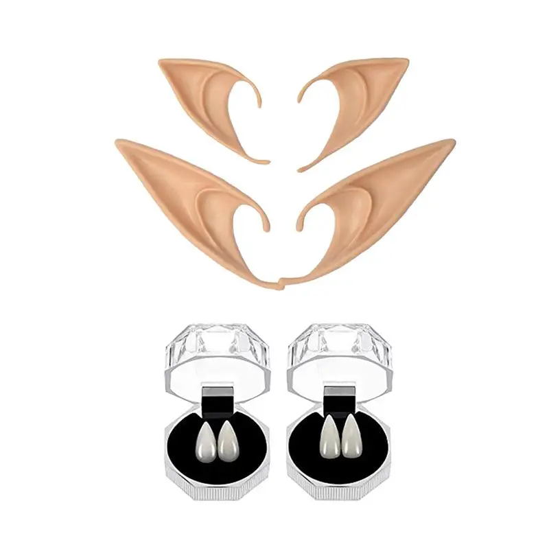 8Pcs Artificial Elf Ear Vivid Vampire Teeth For Halloween Cosplay Props Costume Party Masquerade DIY Decorations 
8Pcs Artificial Elf Ear Vivid Vampire Teeth For Halloween Cosplay Props Costume Party Masquerade DIY Decorations