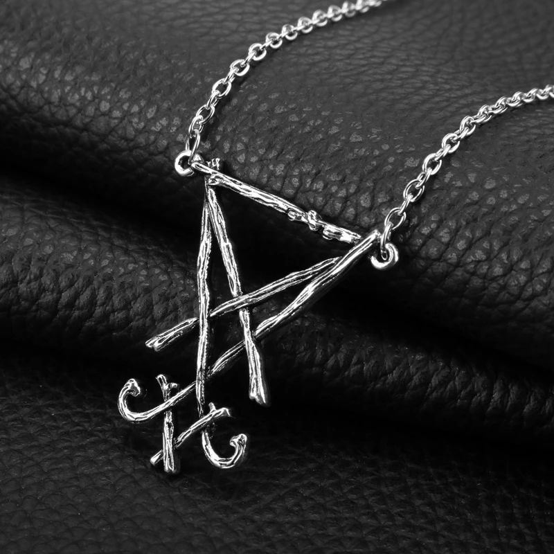 Модный котик Sigil символ Choronzon блестящая сатановая тема цепочка ожерелье