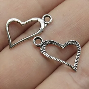 WYSIWYG 20pcs 17x10mm Antique Silver Color Heart Charms Tiny Heart Charms Small Heart Charms For Jewelry Making 
WYSIWYG 20pcs 17x10mm Antique Silver Color Heart Charms Tiny Heart Charms Small Heart Charms For Jewelry Making
