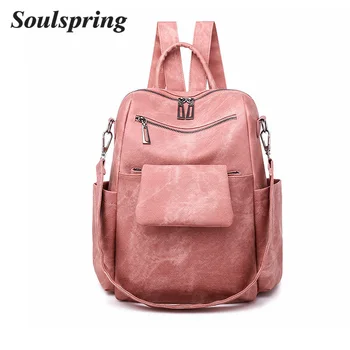 New Luruxy Brand Women Backpack Female Multifunction Shoulder Backpacks Large Capacity Bookbag with Mini Trval Back Pack 
New Luruxy Brand Women Backpack Female Multifunction Shoulder Backpacks Large Capacity Bookbag with Mini Trval Back Pack