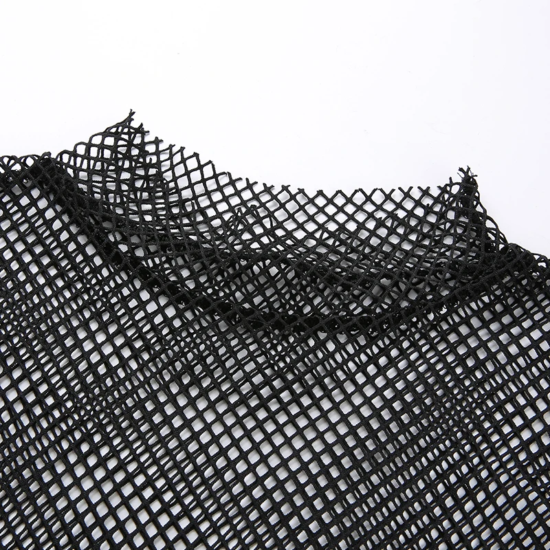 Rockmore Mesh Sexy See Through Bodysuits Women Fishnet Transparent Body Femme Long Sleeve Bodysuit Top Playsuit Nightclub Bodies