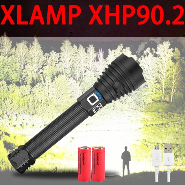 300000LM XHP90.2 most powerful led flashlight usb Zoom Tactical Waterproof torch 18650 26650 Rechargeable battery hand light
300000LM XHP90.2 most powerful led flashlight usb Zoom Tactical Waterproof torch 18650 26650 Rechargeable battery hand light
