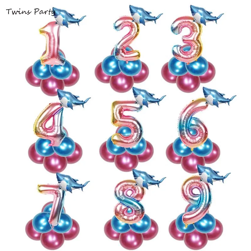 Twins 12pcs Rainbow Gradient Baby Shark Metallic Balloons Metallic Latex Balloons Girl Boy Star Letter Foil Birthday Balloons
Twins 12pcs Rainbow Gradient Baby Shark Metallic Balloons Metallic Latex Balloons Girl Boy Star Letter Foil Birthday Balloons