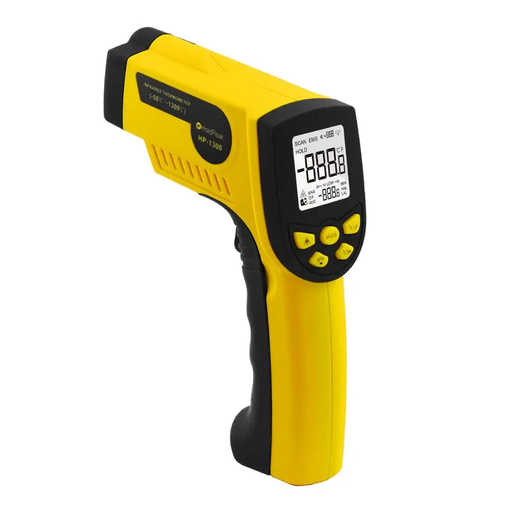 High Quality Infrared Thermometer Digital IR Laser Infrared Digital Thermometer GM1300 For Industrial Range -50 1300 HP-1300
High Quality Infrared Thermometer Digital IR Laser Infrared Digital Thermometer GM1300 For Industrial Range -50 1300 HP-1300