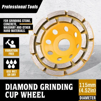 4.5 Inch Diamond Cup Grinding Wheels Double Row Segments Concrete Angle Grinder I88 #1
4.5 Inch Diamond Cup Grinding Wheels Double Row Segments Concrete Angle Grinder I88 #1