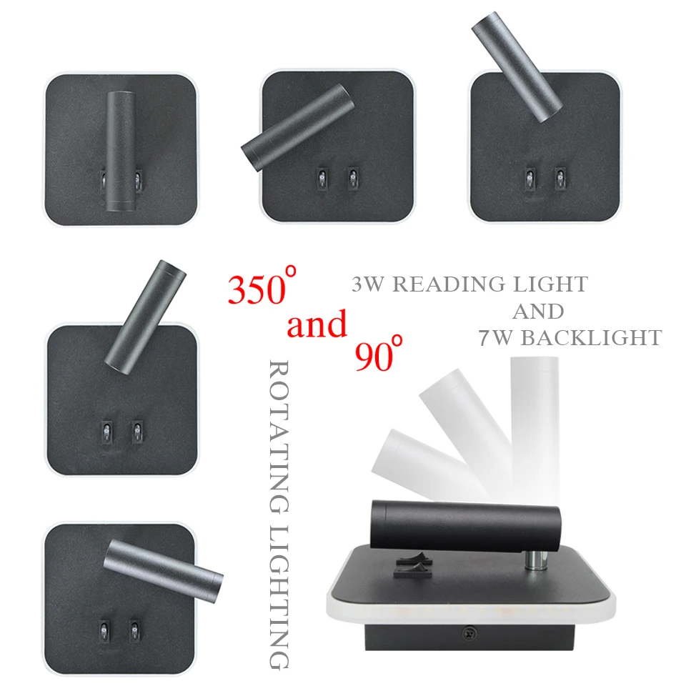 Светодиодные настенные лампы 3 Вт светильник для чтения 7 подсветка с