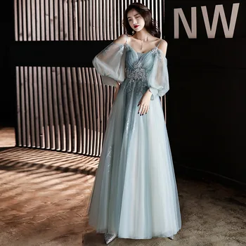 Elegant Prom Dresses Long ES3116 A-Line V-Neck Puffy Sleeevs Embroidery Lace Women Formal Bride Evening Gowns for Wedding Party
Elegant Prom Dresses Long ES3116 A-Line V-Neck Puffy Sleeevs Embroidery Lace Women Formal Bride Evening Gowns for Wedding Party