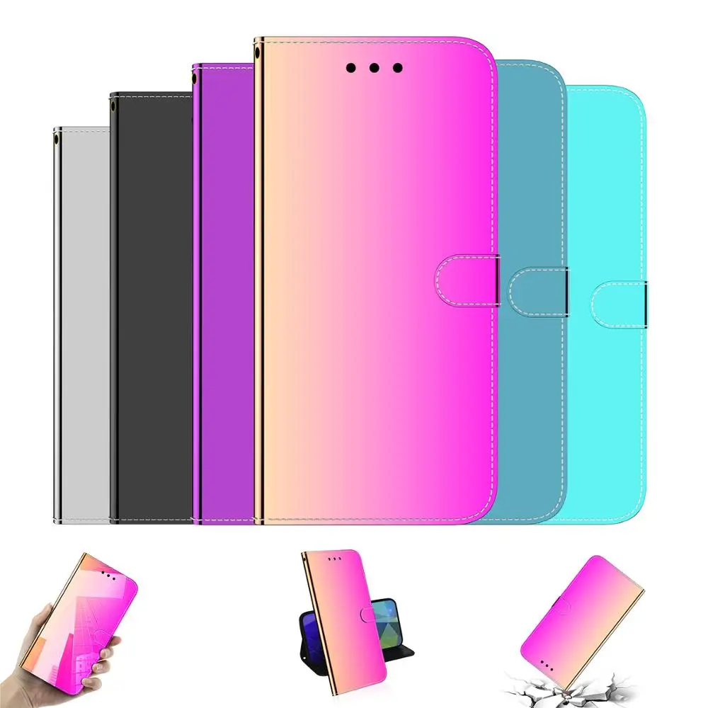 Роскошный зеркальный кожаный чехол для телефона iPhone 11 Pro Max X XR XS MAX Магнитный флип