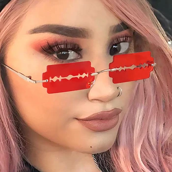 Unique Rimless Blade Hollow Sunglasses For Women New Fashion Brand Candy Color Sun Glasses Men Vintage Square Hip Hop Shades
Unique Rimless Blade Hollow Sunglasses For Women New Fashion Brand Candy Color Sun Glasses Men Vintage Square Hip Hop Shades