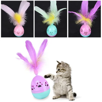 Tumbler Rolling Scratching Ball Pet Cats Toy Kitten Interactive Colorful Feather Bell Balls Pets Cat Educational Puzzle Toys
Tumbler Rolling Scratching Ball Pet Cats Toy Kitten Interactive Colorful Feather Bell Balls Pets Cat Educational Puzzle Toys