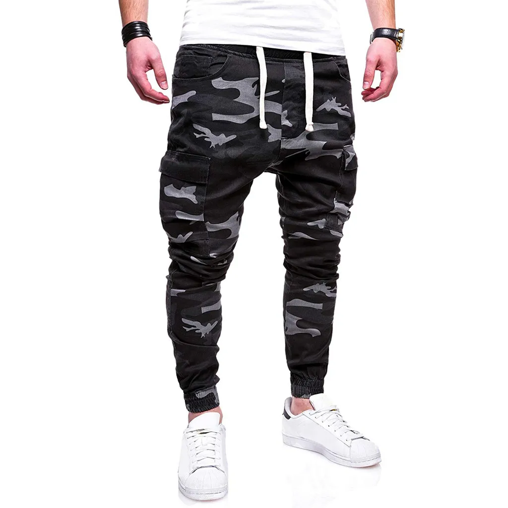 Fashionable men's personality casual solid color sports trousers black camouflage hot selling wild sports camouflage straps 04*
Fashionable men's personality casual solid color sports trousers black camouflage hot selling wild sports camouflage straps 04*