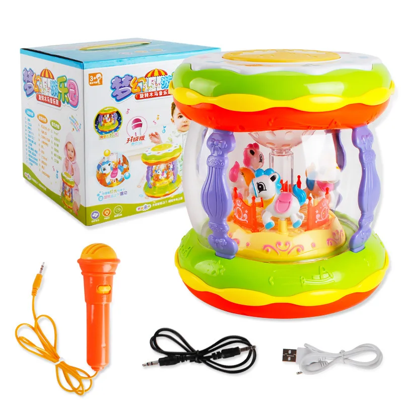 Children Early Childhood Educational with Microphone Music Drum Kids' Support Mobile Phone Connection MP3 with Merry-go-round
Children Early Childhood Educational with Microphone Music Drum Kids' Support Mobile Phone Connection MP3 with Merry-go-round