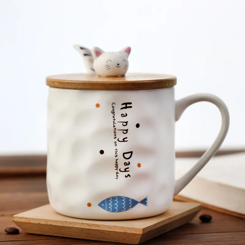 Japanese style cute cat cartoon with cover creative women's ceramic cup customized milk cup children's breakfast mug
Japanese style cute cat cartoon with cover creative women's ceramic cup customized milk cup children's breakfast mug