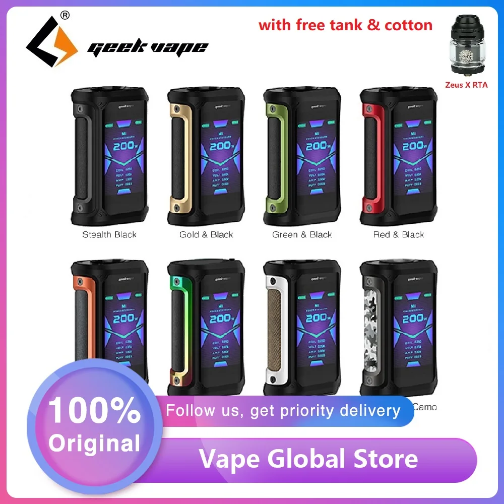 Free Gift Original Geekvape Aegis X 200W TC Mod w/ AS2.0 Chipset & 2.4inch OLED Screen E-cig Vape Mod Vs Aegis Legend/Aegis Solo
Free Gift Original Geekvape Aegis X 200W TC Mod w/ AS2.0 Chipset & 2.4inch OLED Screen E-cig Vape Mod Vs Aegis Legend/Aegis Solo