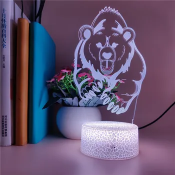 Big Black Bear 3D LED Night Light 7 Color Change Table Lamp Animals Home Decor Holiday Kids Christmas Lamp Smart Phone Control
Big Black Bear 3D LED Night Light 7 Color Change Table Lamp Animals Home Decor Holiday Kids Christmas Lamp Smart Phone Control