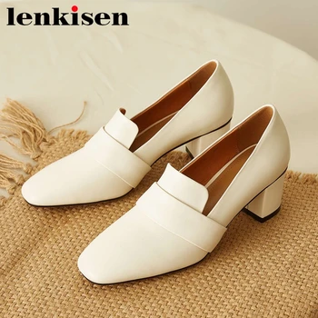 Lenkisen 2020 summer new simple design genuine leather round toe high heels brand shoes handmade high quality women pumps L09
Lenkisen 2020 summer new simple design genuine leather round toe high heels brand shoes handmade high quality women pumps L09