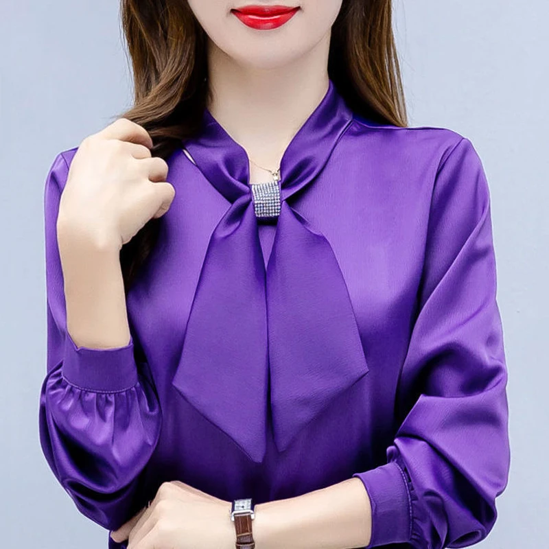 ffice Ladies Elegant Button Up Silk Blouses Women Bow Neck Satin Blouse Shirt Women Spring Pocket Long Sleeve Shirts
ffice Ladies Elegant Button Up Silk Blouses Women Bow Neck Satin Blouse Shirt Women Spring Pocket Long Sleeve Shirts