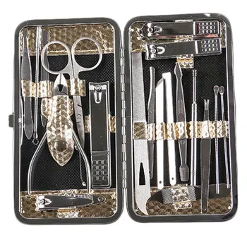 19pcs of One Set Multifunctional Nail Trimmer Portable Manicure Kit Durable Nail Clippers Useful Nail Cutter for Man Woman Home
19pcs of One Set Multifunctional Nail Trimmer Portable Manicure Kit Durable Nail Clippers Useful Nail Cutter for Man Woman Home