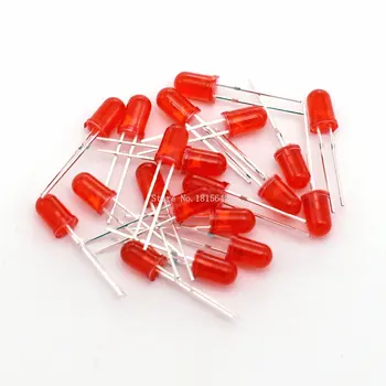 200PCS/Lot 5MM Red LED Diode Round Diffused Red Color Light Lamp F5 DIP Highlight New Wholesale Electronic 
200PCS/Lot 5MM Red LED Diode Round Diffused Red Color Light Lamp F5 DIP Highlight New Wholesale Electronic