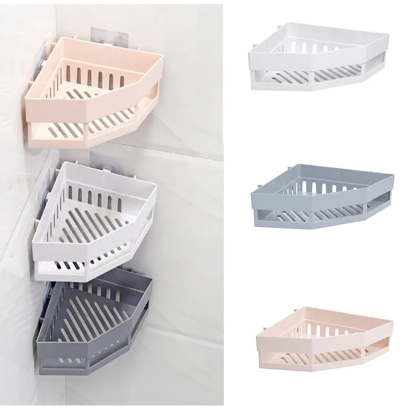 Triangular bathroom hole-free wall hanging rack multi-functional plastic toilet to receive kitchen seasoning shelf
Triangular bathroom hole-free wall hanging rack multi-functional plastic toilet to receive kitchen seasoning shelf