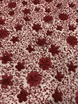 (5yards/pc) top grade African tube lace wine red French net lace fabric with tube beads sequins embroidery for wedding FZZ846
(5yards/pc) top grade African tube lace wine red French net lace fabric with tube beads sequins embroidery for wedding FZZ846