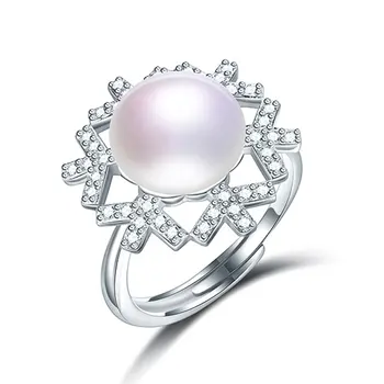 Big snowflake AAAA 10-11mm natural freshwater pearl ring for women gift, 925 sterling silver women adjustable jewelry ring
Big snowflake AAAA 10-11mm natural freshwater pearl ring for women gift, 925 sterling silver women adjustable jewelry ring