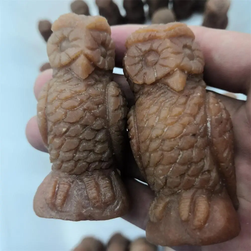 1pc Natural Stone Carved Owl Mineral Crystals and Stones Healing Home Decoration Gift stones for Luck
1pc Natural Stone Carved Owl Mineral Crystals and Stones Healing Home Decoration Gift stones for Luck