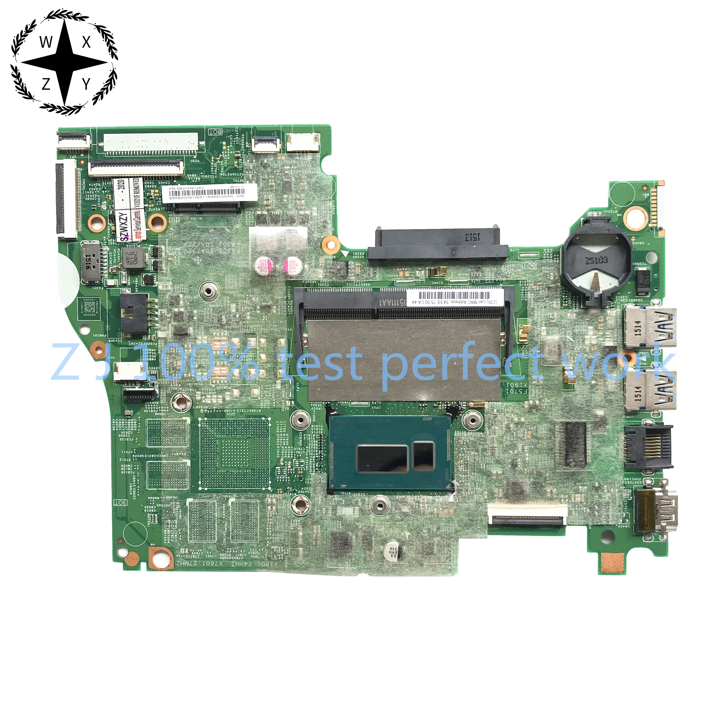 Материнская плата для ноутбука Lenovo Flex 3-1470 500-14IHW с SR1EN i3-4030u CPU 5B20H91265 100%