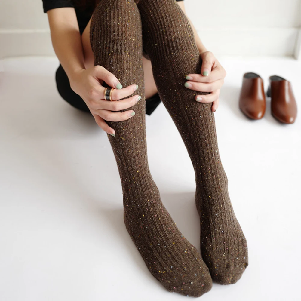 Thick wool thigh high socks Clearance