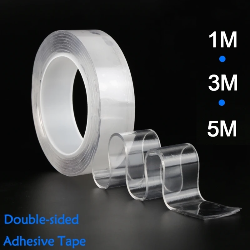 1/3/5m Nano Traceless Reusable Adhesive Double-Sided Tape Removable Sticker Washable Adhesive Loop Convenient attach small items
1/3/5m Nano Traceless Reusable Adhesive Double-Sided Tape Removable Sticker Washable Adhesive Loop Convenient attach small items