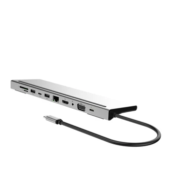 11in1 USB Type C Dock Adapter Type-c to HDMI/ RJ45/ VGA High-speed Data Transmission 4K Laptop Docking Stations Multi USB Hub
11in1 USB Type C Dock Adapter Type-c to HDMI/ RJ45/ VGA High-speed Data Transmission 4K Laptop Docking Stations Multi USB Hub