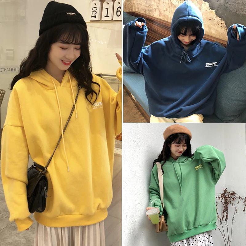 Women's Korean Hooded Hooded Print Top 
Women's Korean Hooded Hooded Print Top