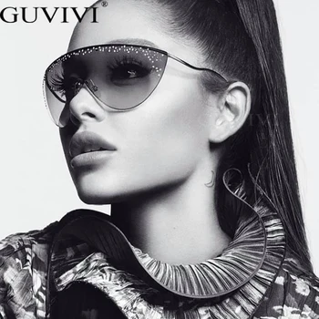 Oversized Women Sunglasses 2020 Fashion Metal Curved Half Rimless Sunglasses Men Women Big Frames Goggles Shades Glasses UV400
Oversized Women Sunglasses 2020 Fashion Metal Curved Half Rimless Sunglasses Men Women Big Frames Goggles Shades Glasses UV400