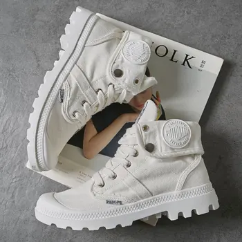 2020Spring and autumn high-top canvas shoes Martin boots women's shoes Paladin short boots white shoes boots women 2020 new
2020Spring and autumn high-top canvas shoes Martin boots women's shoes Paladin short boots white shoes boots women 2020 new
