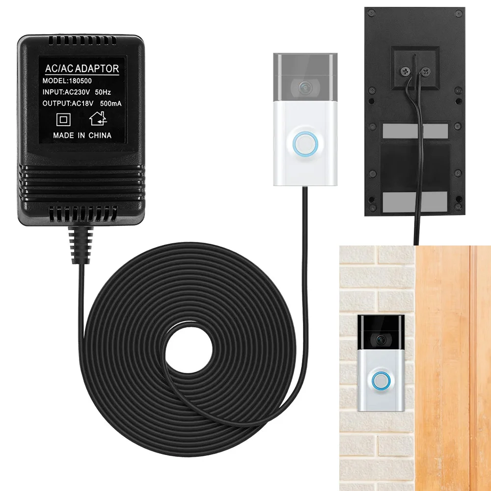 18V AC Transformer Charger for Wifi Wireless Doorbell Camera Power Adapter IP Video Intercom Ring Wireless Doorbell UK Plug
18V AC Transformer Charger for Wifi Wireless Doorbell Camera Power Adapter IP Video Intercom Ring Wireless Doorbell UK Plug