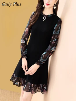 ONLY PLUS Black Dress Women Lace Sleeve Chiffon One-Piece A-line Pleated Dress High Waist 2020 Summer Dress For Women
ONLY PLUS Black Dress Women Lace Sleeve Chiffon One-Piece A-line Pleated Dress High Waist 2020 Summer Dress For Women