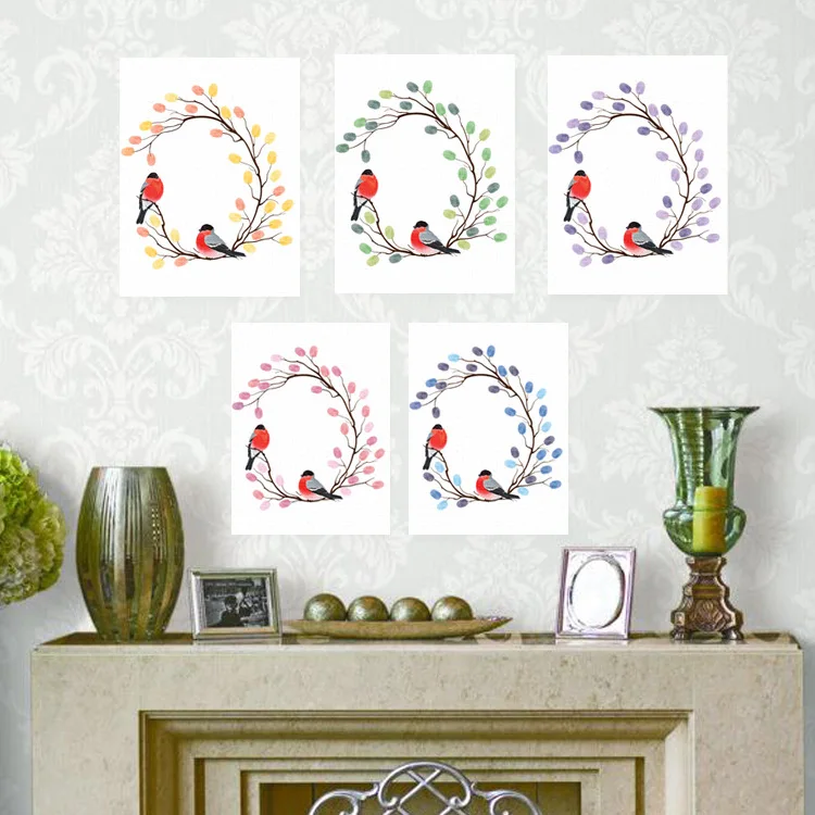 DIY Fingerprint Attendance Painting Fingerprint Tree Creative Fingerprint Attendance Tree xing fu niao Guest Signature Book ZWH-
DIY Fingerprint Attendance Painting Fingerprint Tree Creative Fingerprint Attendance Tree xing fu niao Guest Signature Book ZWH-