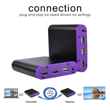 USB HDMI KVM Over Extender 1080p USB 2.0 Network Extender LAN KVM Transmitter Receiver with Power Adapters US EU Plug
USB HDMI KVM Over Extender 1080p USB 2.0 Network Extender LAN KVM Transmitter Receiver with Power Adapters US EU Plug