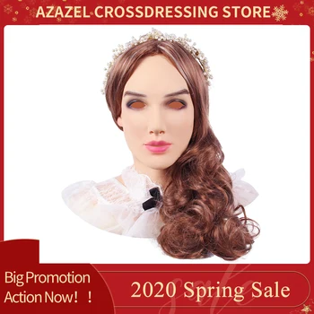 AZAZEL Beatrice Goddess Soft Silicone Realistic Female Head Mask Handmade Makeup Mask Top masquerade Cosplay Mask Transgender 3G 
AZAZEL Beatrice Goddess Soft Silicone Realistic Female Head Mask Handmade Makeup Mask Top masquerade Cosplay Mask Transgender 3G