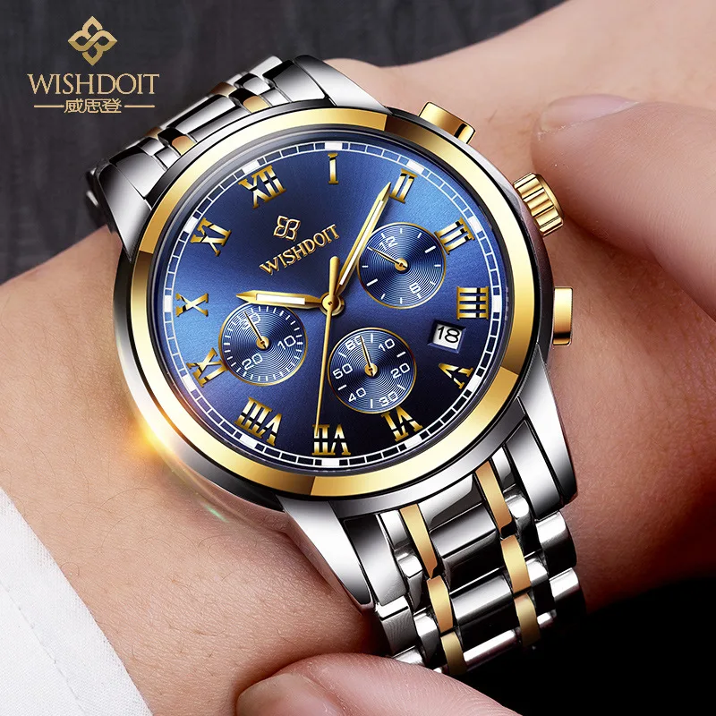 Watch Three-Eyed Multi-functional Night Light Water-Resistant Watch Students Watch Men Sports Steel Belt Quartz Watch
Watch Three-Eyed Multi-functional Night Light Water-Resistant Watch Students Watch Men Sports Steel Belt Quartz Watch