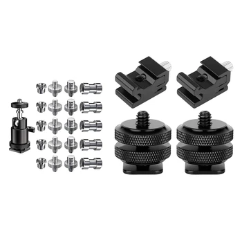 21 Pcs 1/4 Inch 3/8 Inch Converter Threaded Screws 1/4Inch & 4 Pack Camera Combo Pack Hot Shoe Mount Adapter
21 Pcs 1/4 Inch 3/8 Inch Converter Threaded Screws 1/4Inch & 4 Pack Camera Combo Pack Hot Shoe Mount Adapter