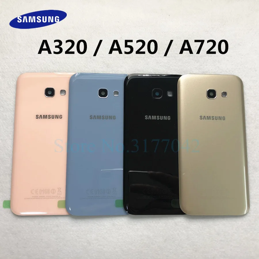 Задняя крышка батарейного отсека SAMSUNG A320 A520 A720 для Samsung Galaxy A5 A3 A7 2017 искусственная